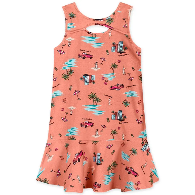 Vestido Regata Infantil Feminino Marisol Laranja 12