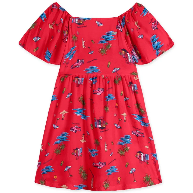Vestido Curto Viscose Infantil Feminino Marisol Vermelho 10