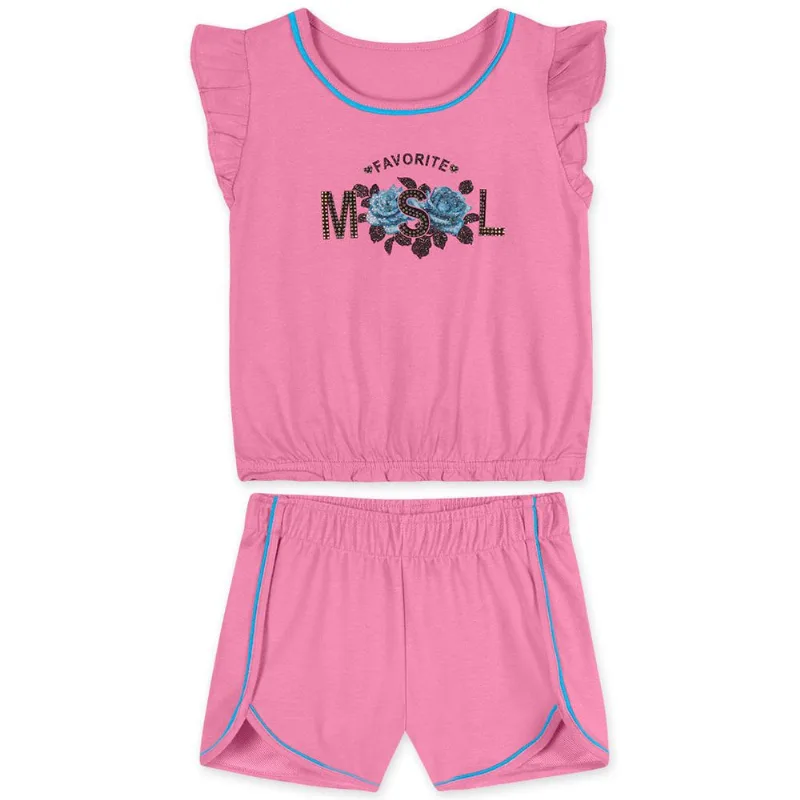 Conjunto Curto Infantil Feminino Marisol Rosa 8