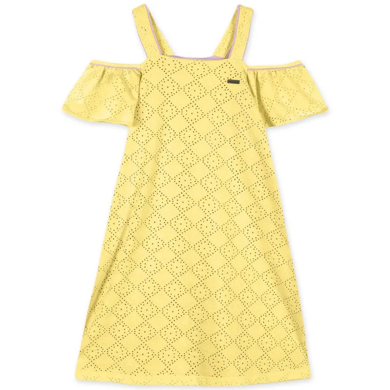 Vestido Ciganinha Curto Infantil Feminino Marisol Amarelo 6