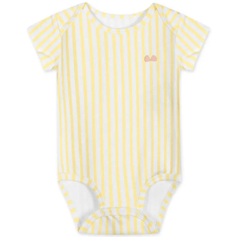 Body Antiviral Manga Curta Bebê Feminino Lilica Amarelo GB