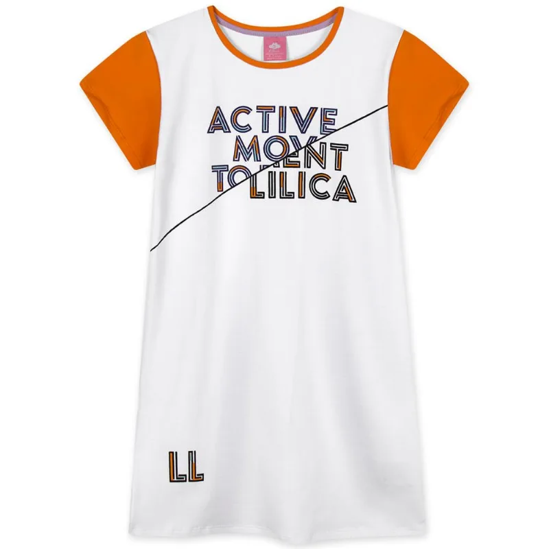Vestido Manga Curta Infantil Feminino Lilica Branco 5