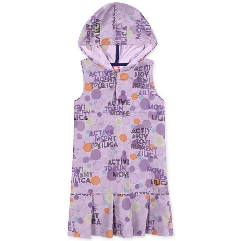 Vestido Regata Com Capuz e Repelência à Água Infantil Lilica LIlás 6