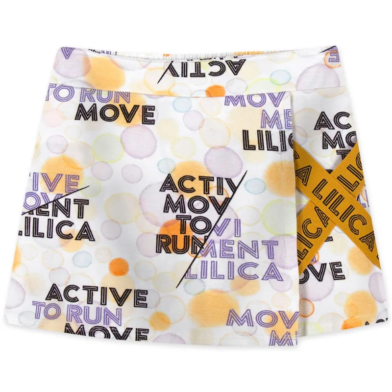 Short-Saia Bolhas Infantil Feminino Lilica Branco 12