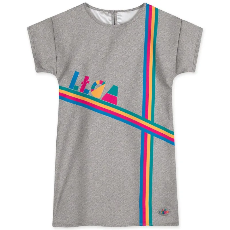 Vestido Manga Curta Infantil Feminino Lilica Cinza 6