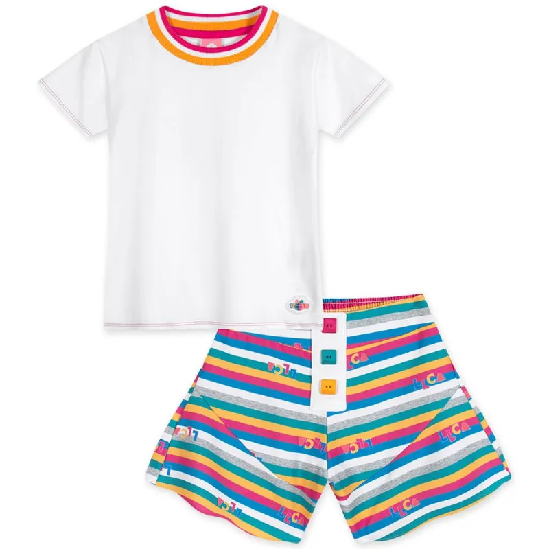 Conjunto Curto Infantil Feminino Lilica Branco 12