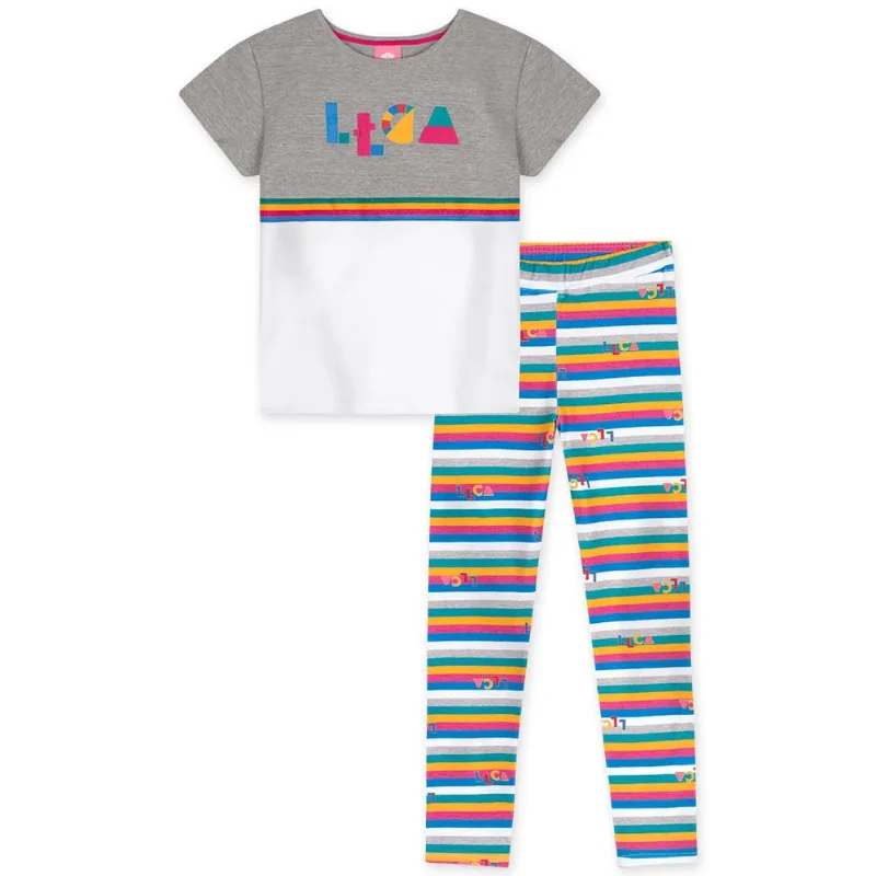 Conjunto Manga Curta Infantil Feminino Lilica Cinza 4