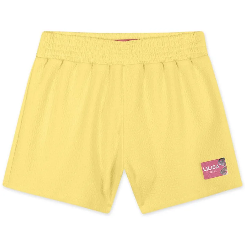 Short Jacquard Infantil Feminino Lilica Amarelo 5