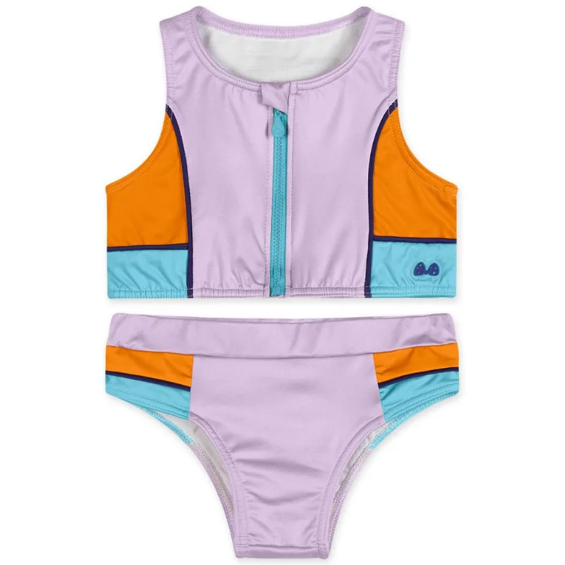 Biquíni Com Proteção Solar Infantil Feminino Lilica Lilás 2