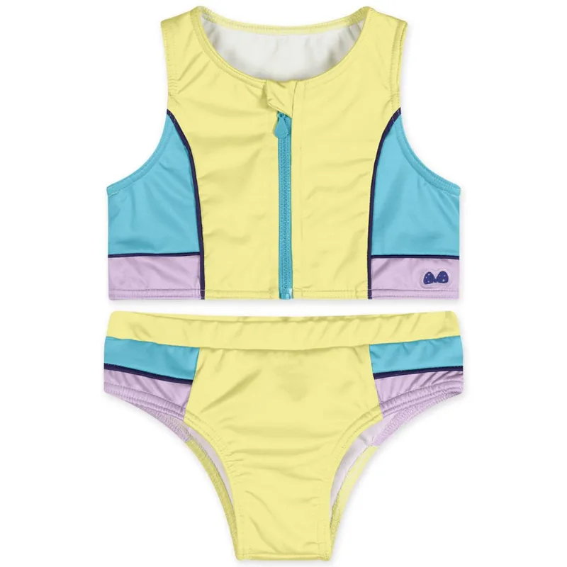 Biquíni Com Proteção Solar Infantil Feminino Lilica Amarelo 10
