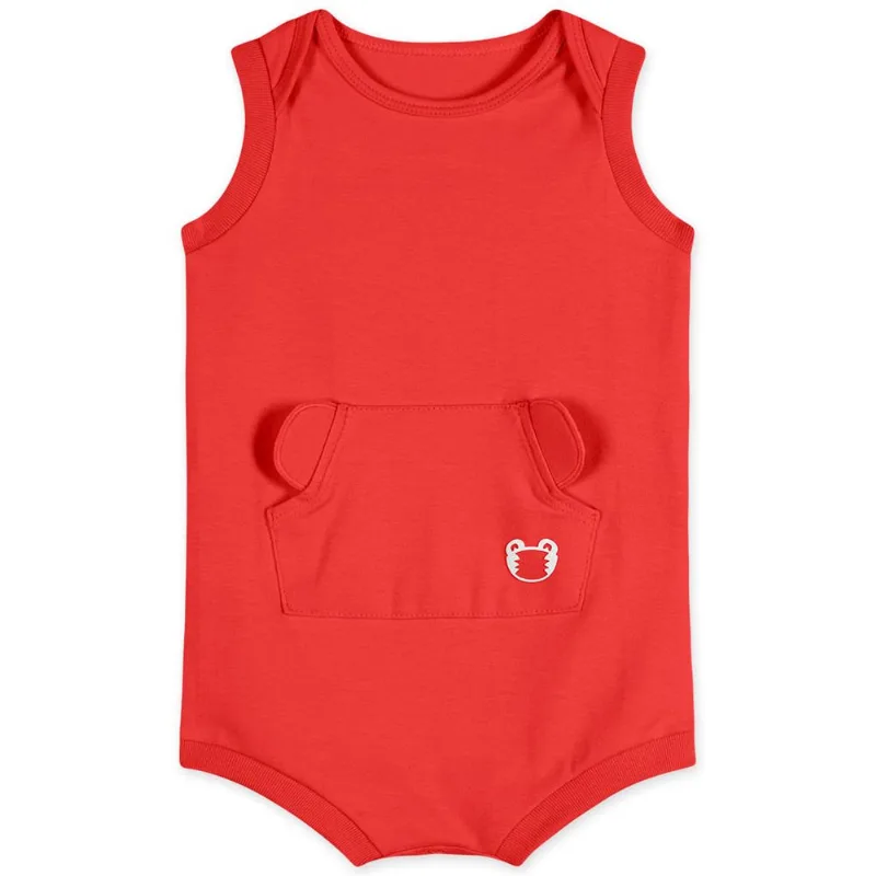 Macaquinho Curto Antiviral Bebê Masculino Tigor Vermelho GB