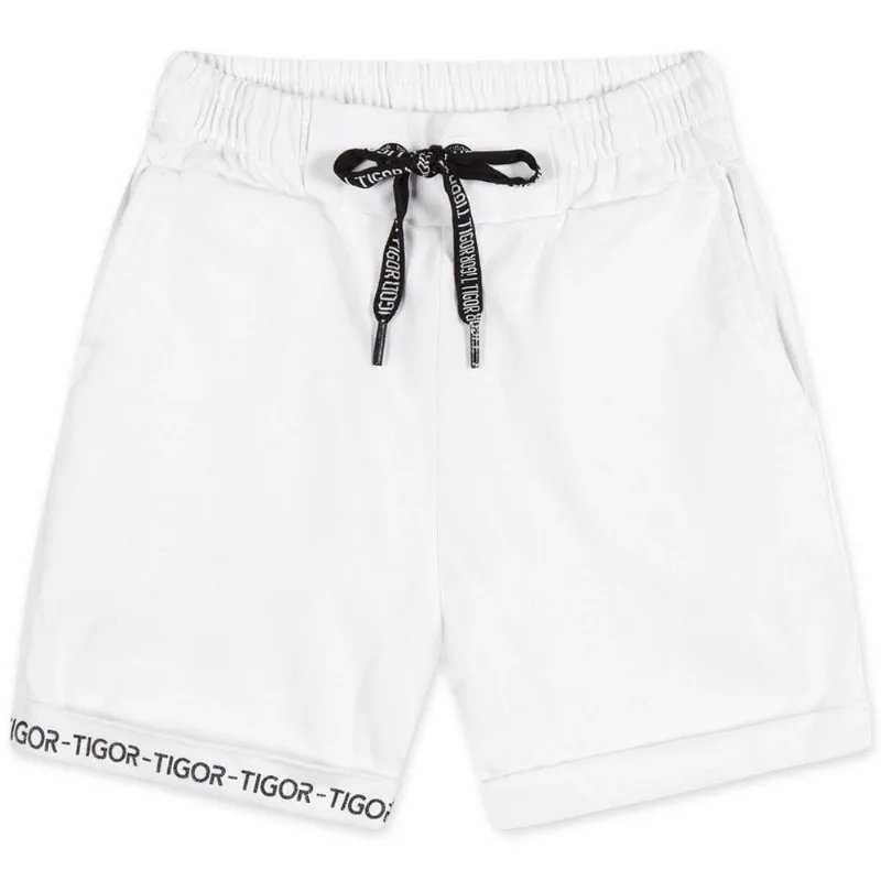 Bermuda Sarja Infantil Masculina Tigor Branco 5