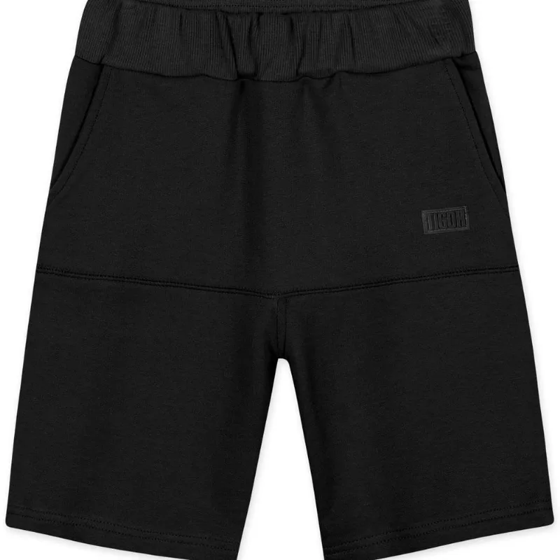 Bermuda Moletom Infantil Masculina Tigor Preto 8