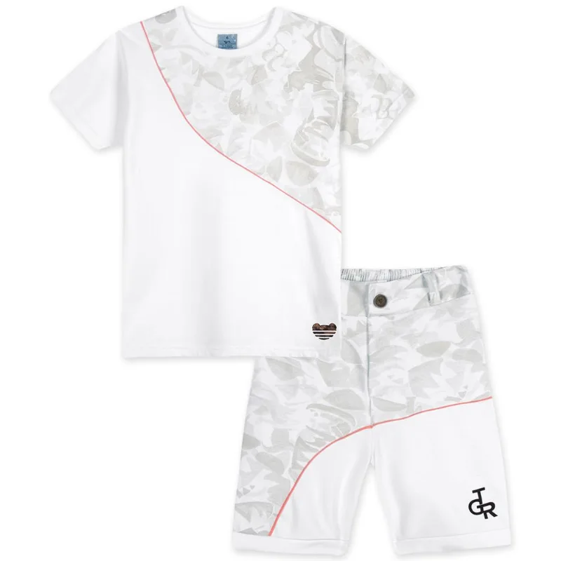 Conjunto Curto Infantil Masculino Tigor Branco 6