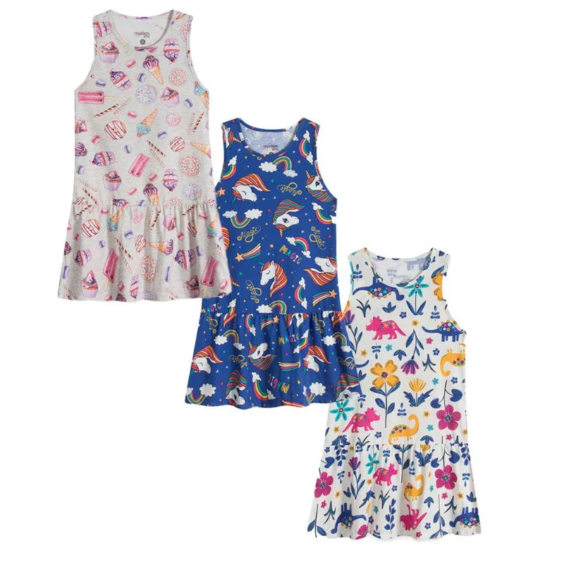 Kit Vestido Curto Infantil Marisol Play Branco 6