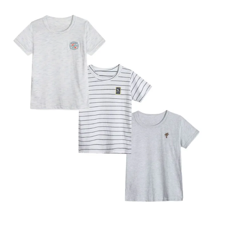 Kit Camisetas Manga Curta Menino Marisol Play Branco 10