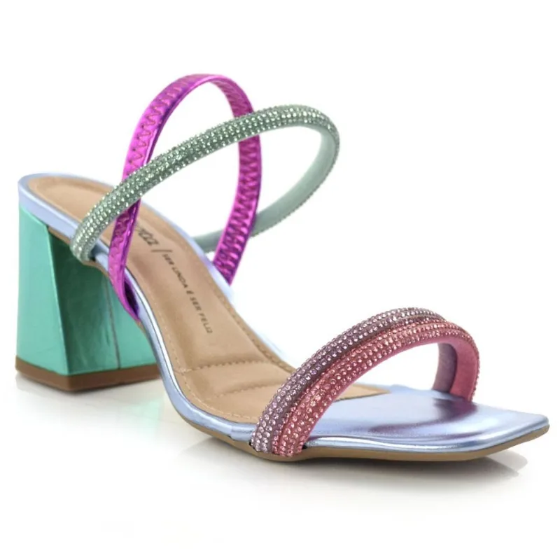 Sandália de Salto Bloco Dakota Verde Z9571 35
