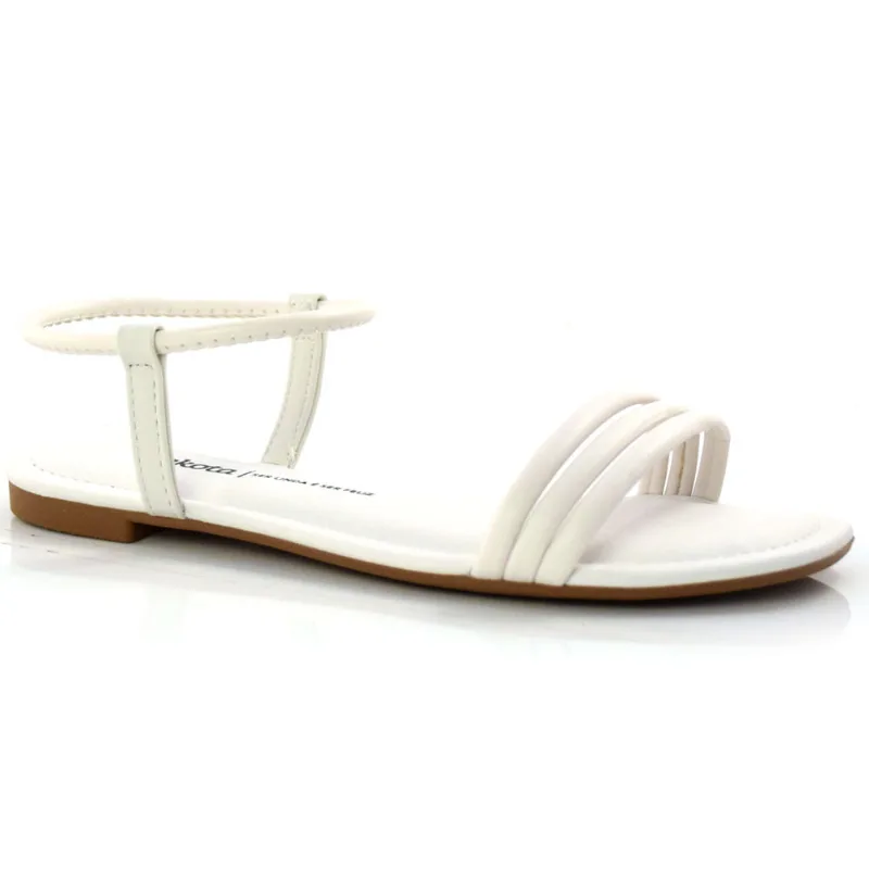 Sandália Rasteira Feminina Dakota Branco Z9411 38