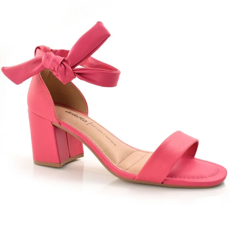Sandália de Salto Baixo Feminino Dakota Rosa Z9431 35