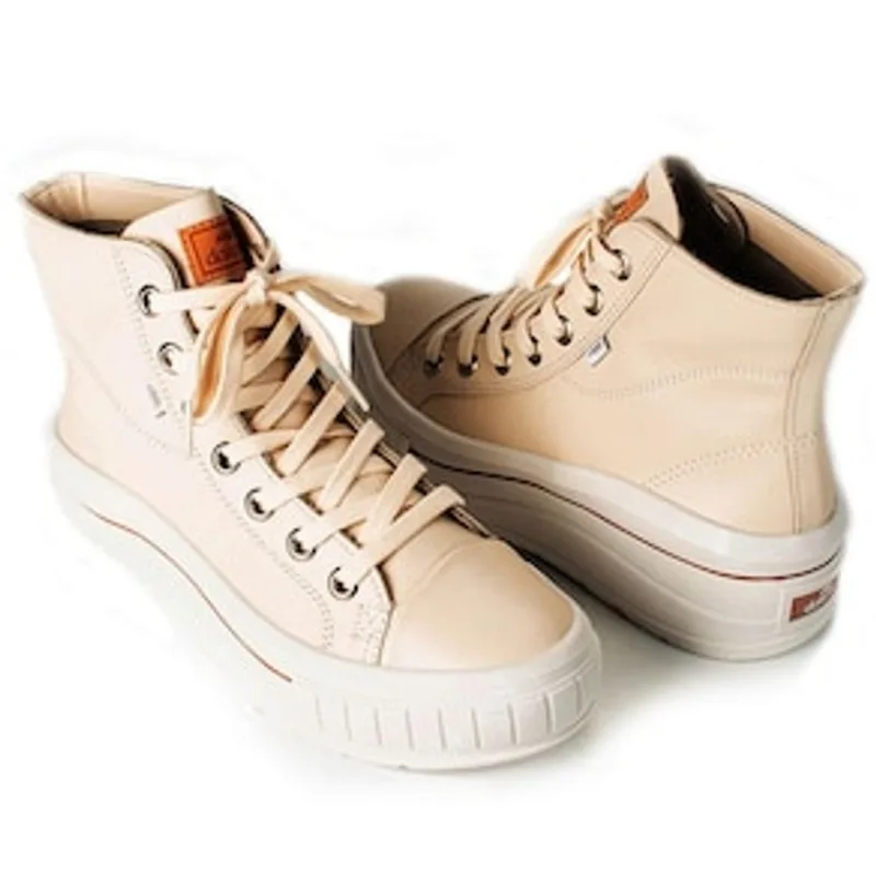 Tênis Feminino Botinha Flatform Vincent G4351-0007 Dakota – Bege/Baunilha