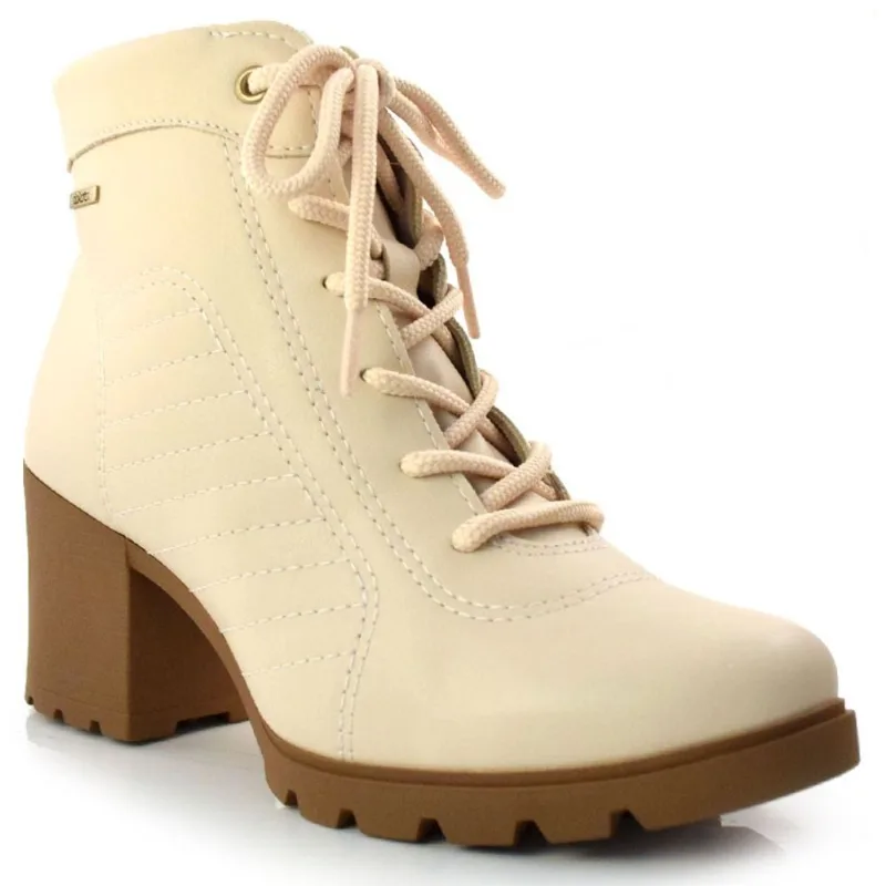 Coturno Feminino com Salto Bloco Dakota Creme G5041 36