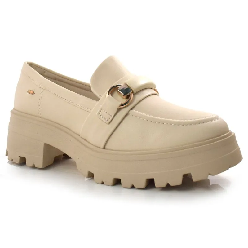 Mocassim em Salto Baixo Feminino Dakota Creme G4881 39