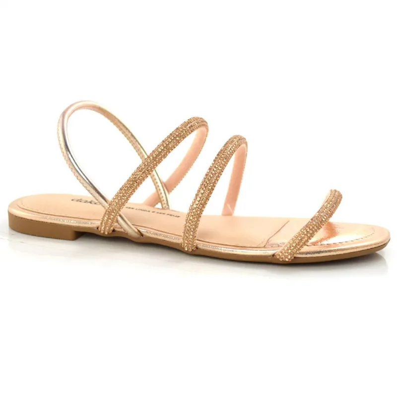 Sandália Rasteira Feminina Dakota Rosa Z9691 40