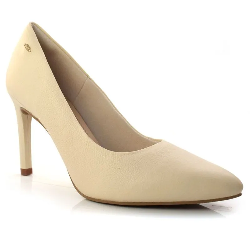 Scarpin em Couro Feminino Dakota Creme G5051 33