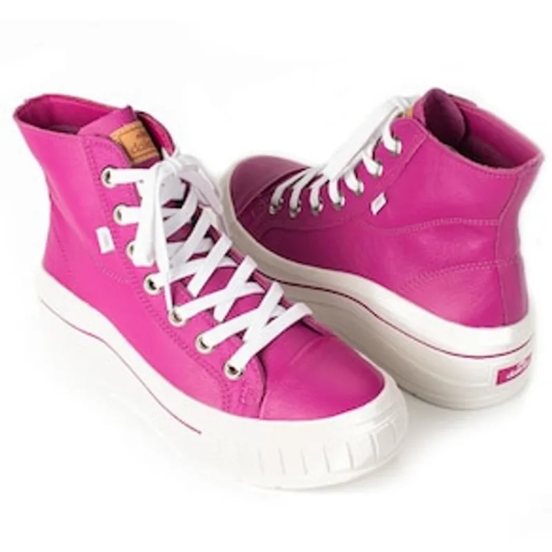 Tênis Feminino Botinha Flatform Vincent G4351-0006 Dakota - Rosa Pink 35