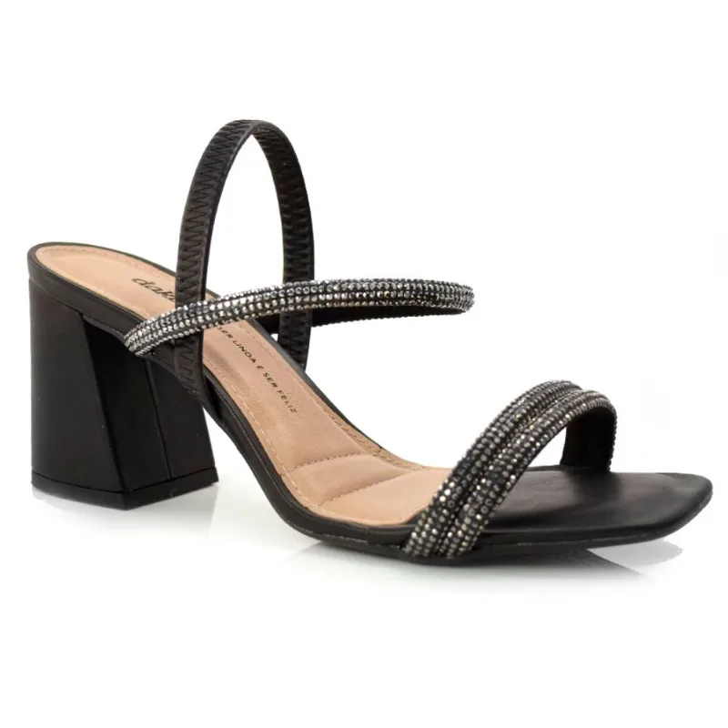 Sandália de Salto Bloco Dakota Preto Z9571 34