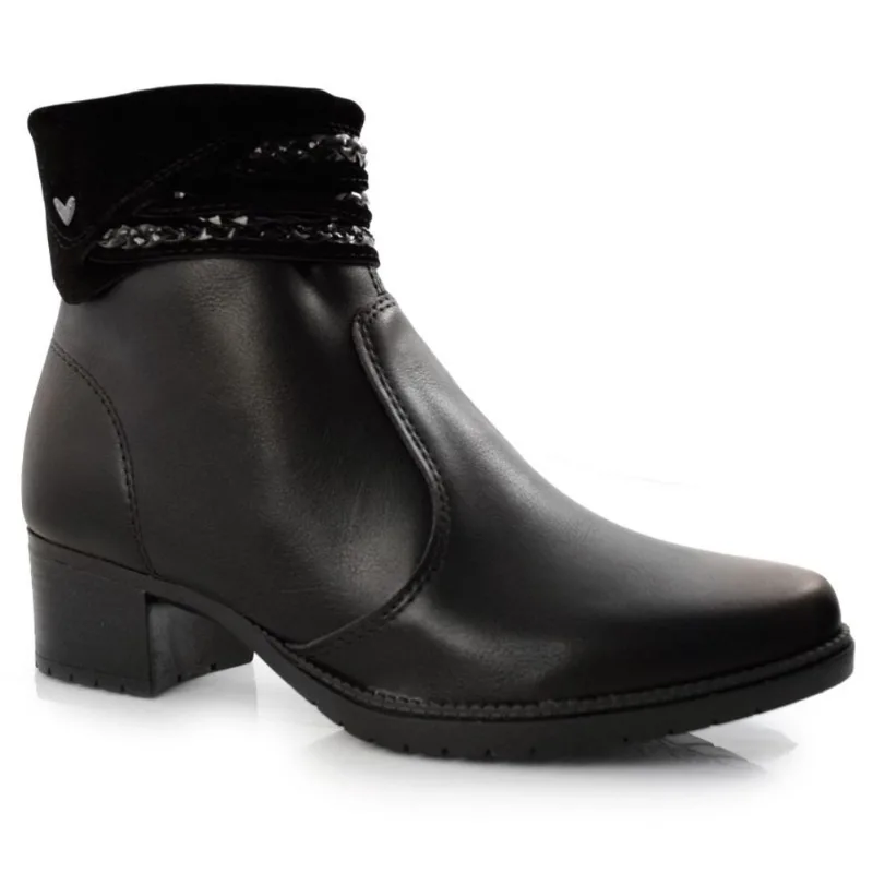 Bota Ankle Boot Feminina Mississipi Preto Q5711 37