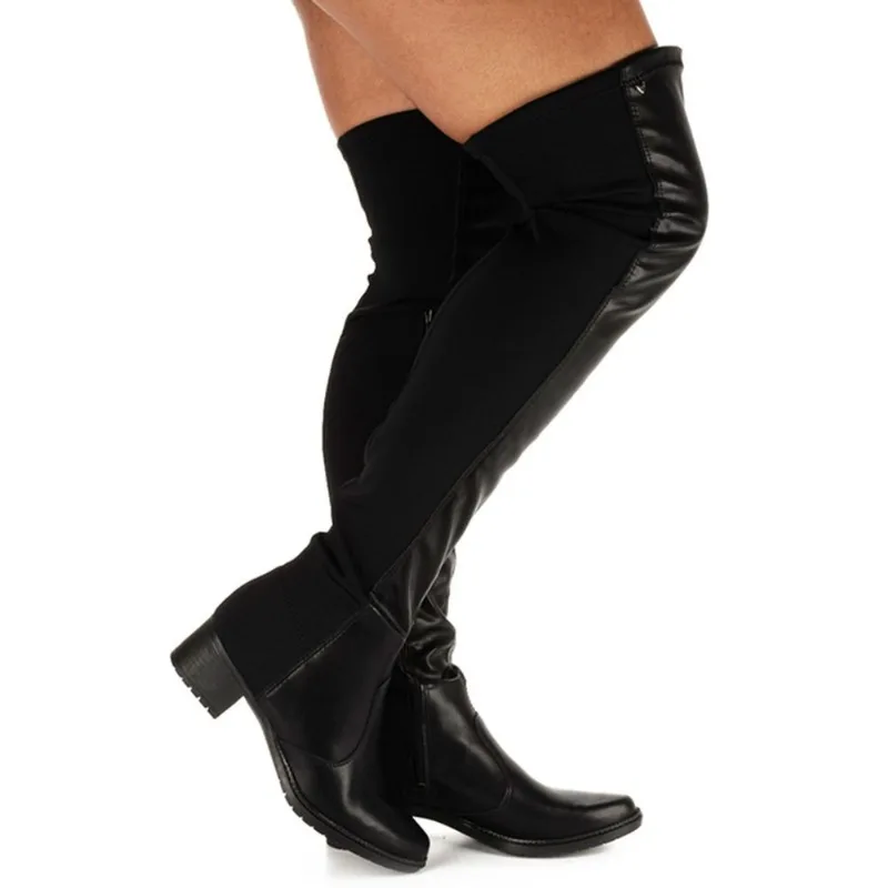 Bota Over Knee Feminina Mississipi Preto Q6772 38
