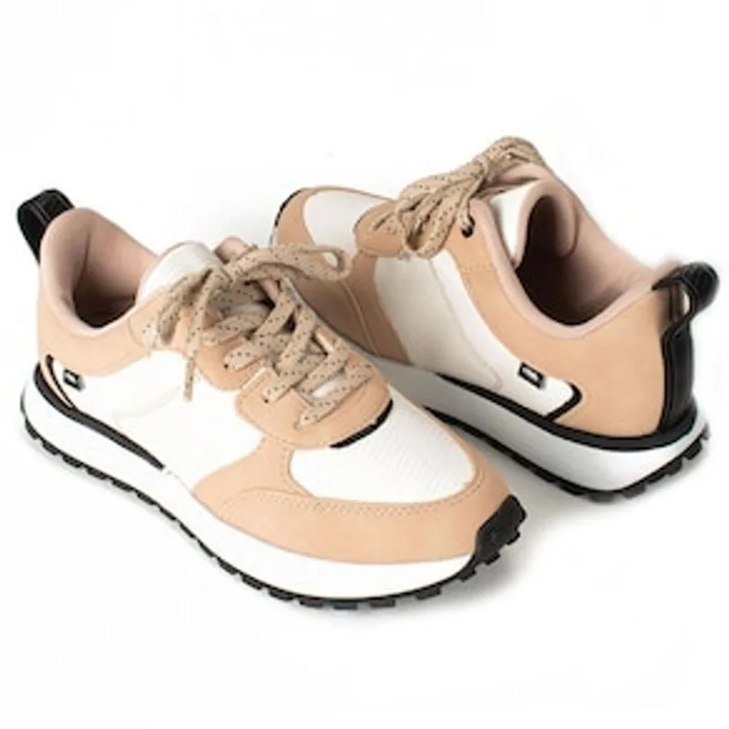 Tênis Feminino Jogging Coniglio G4361-0002 Dakota - Granola/Branco