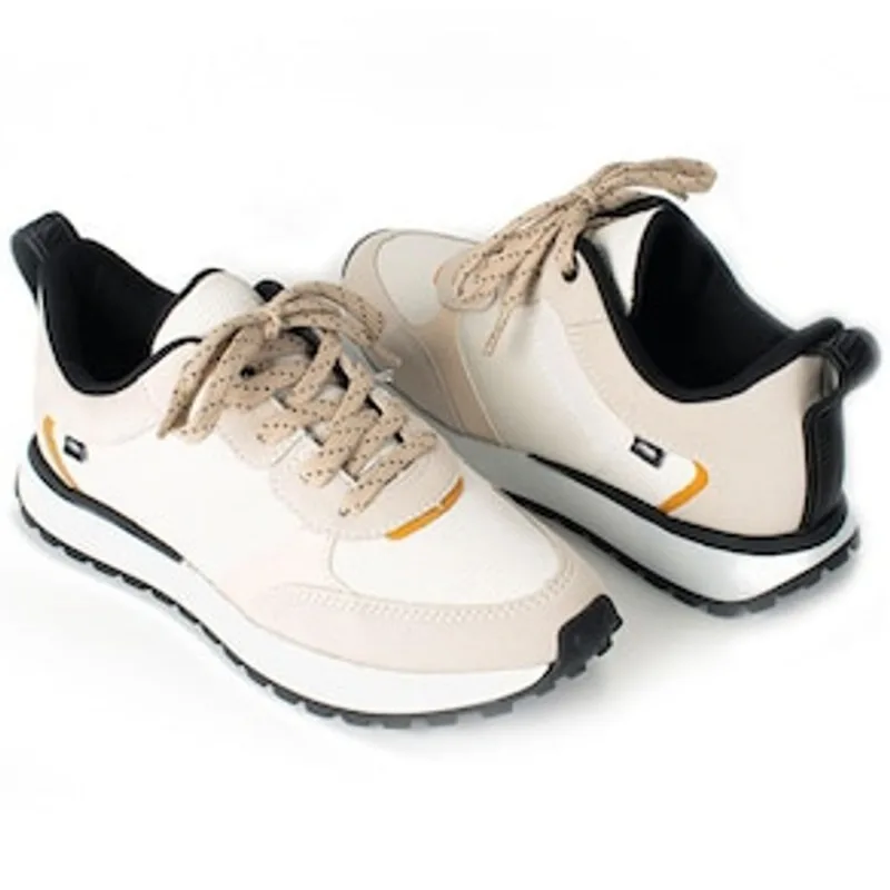 Tênis Feminino Coniglio G4361-0004 Dakota - Branco/Preto - Tamanho 36 Branco