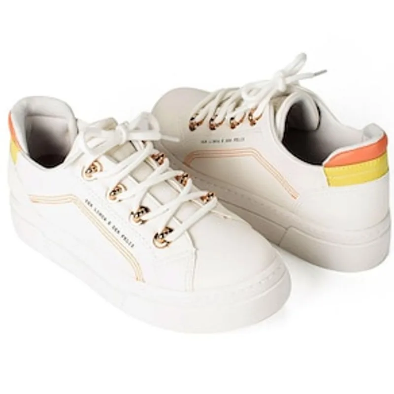 Tênis Feminino Almeria G4684-0002 Dakota - Branco/Colorido Branco 24
