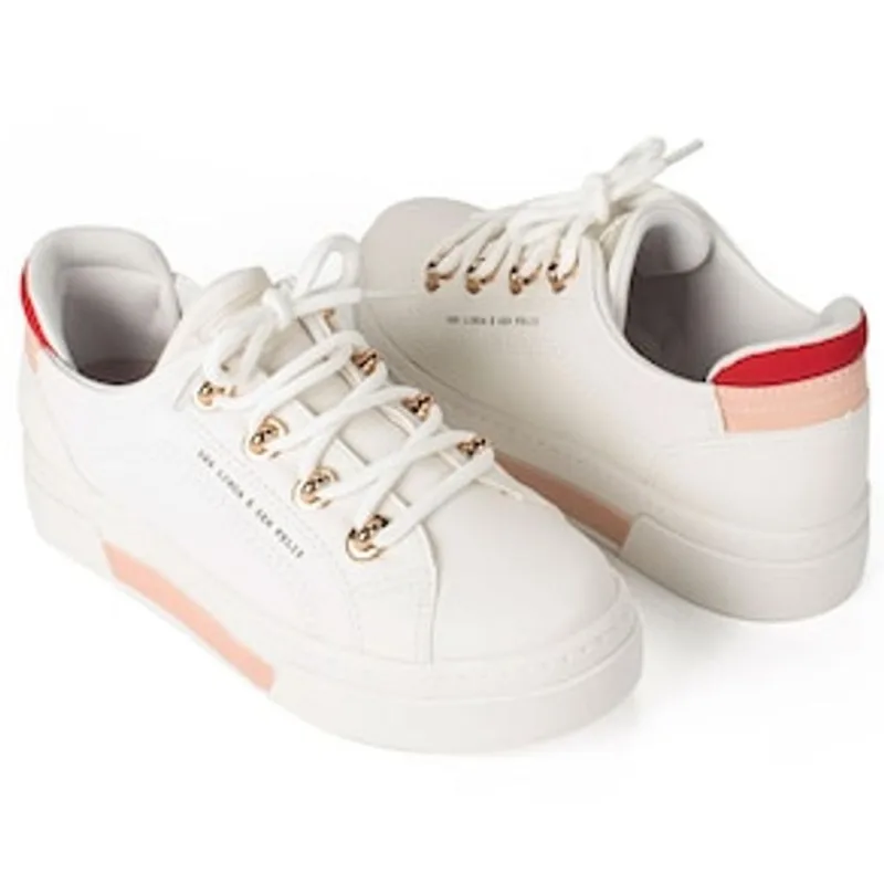 Tênis Feminino Almeria G4684-0004 Dakota - Branco/Rosa Branco 24