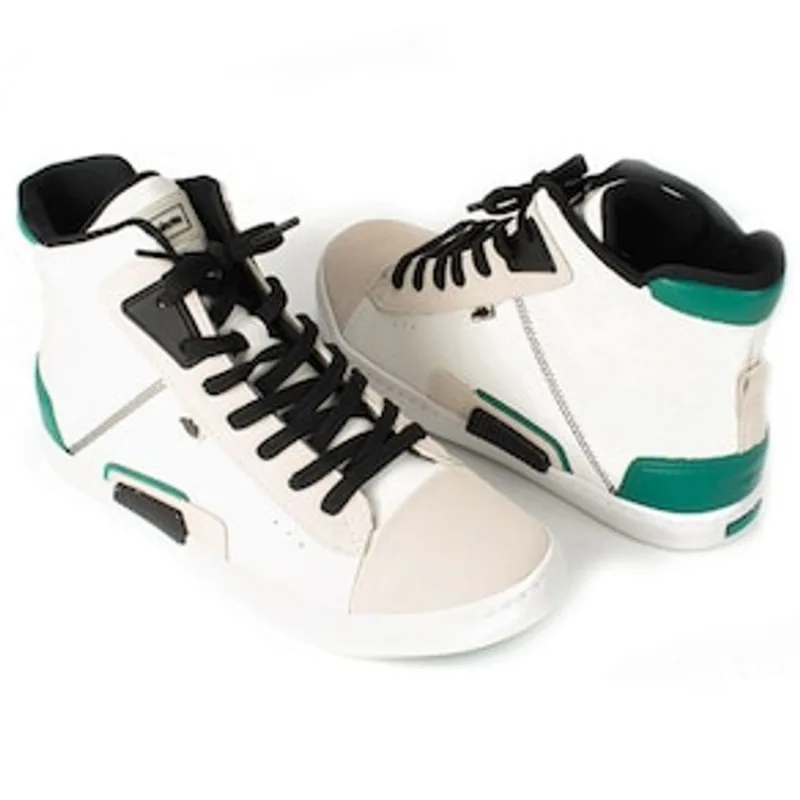 Tênis Feminino Botinha Coniglio G4761-0005 Dakota - Branco/Verde - Tamanho 39 Branco