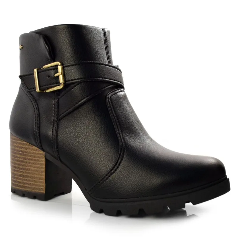 Coturno Feminino com Salto Bloco Dakota Preto G5062 35