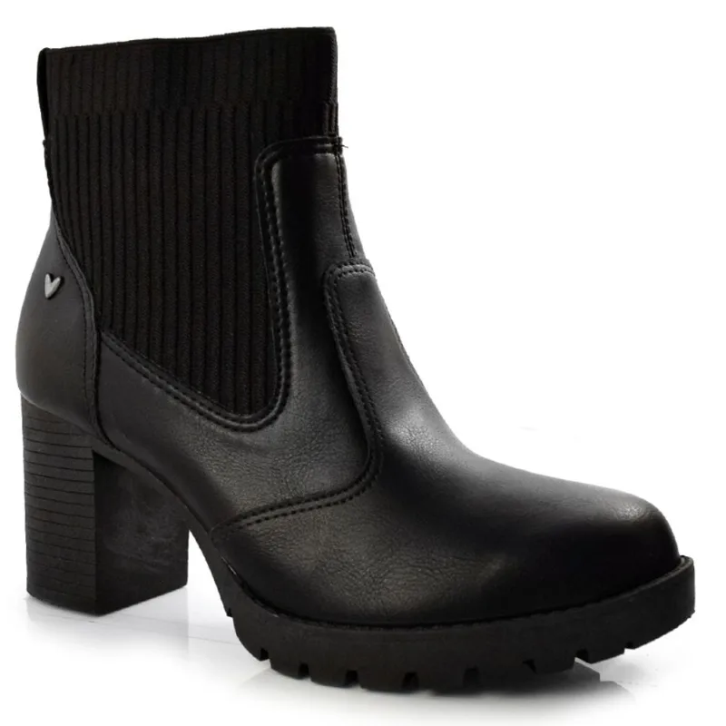 Coturno Feminino com Salto Bloco Mississipi Preto Q6638 38