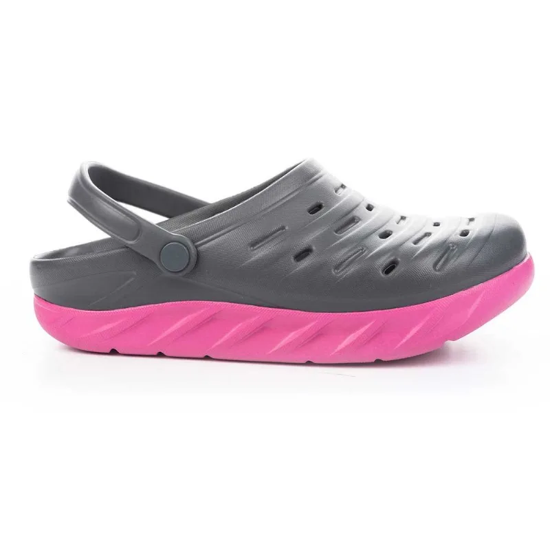 Clog Kolway Cinza e Rosa 43/4