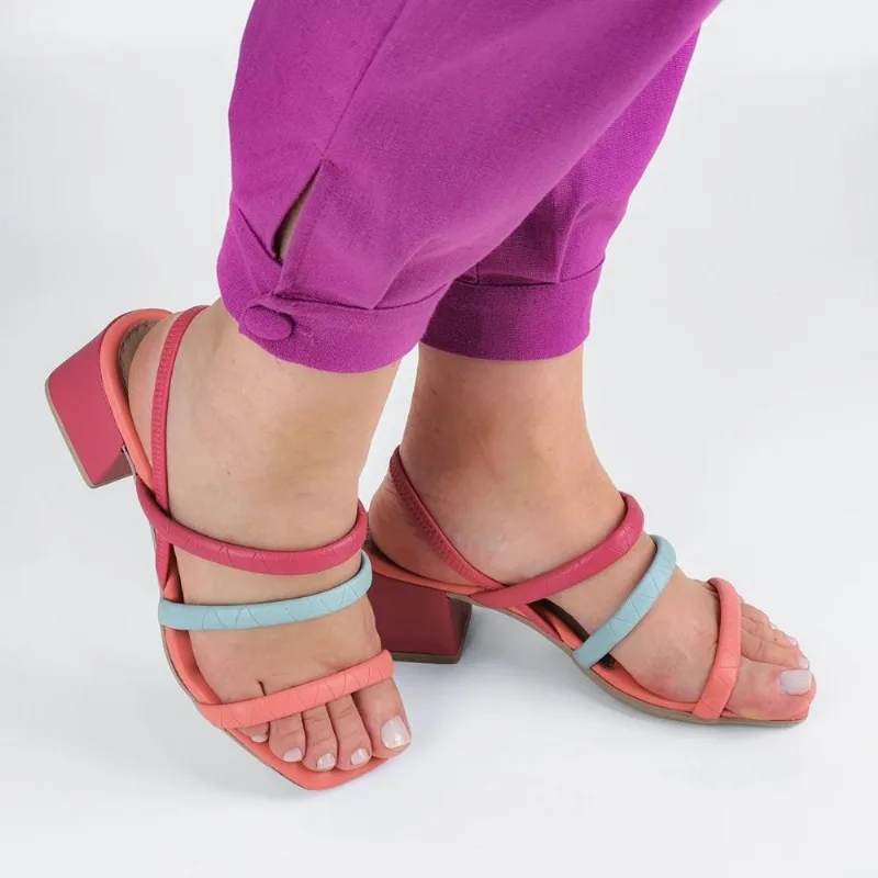 Sandália Mississipi Feminina Salto Grosso Q6912 38 / Preto