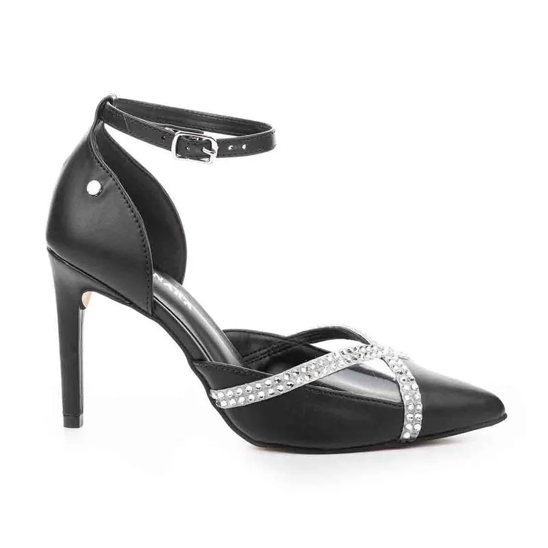 Scarpin Tanara Preto Com Brilhos 37