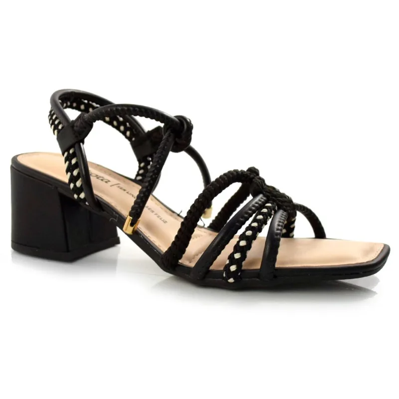 Sandália de Salto Bloco Feminina Dakota Preto Y0552 40