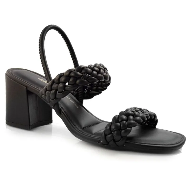 Sandália Feminina com Salto Bloco Dakota Preto Y0442 38