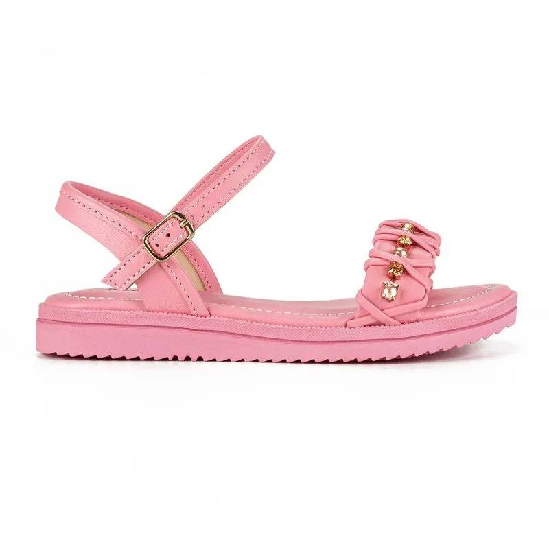 Sandália Pink Cats Infantil Flatform Rosa 36