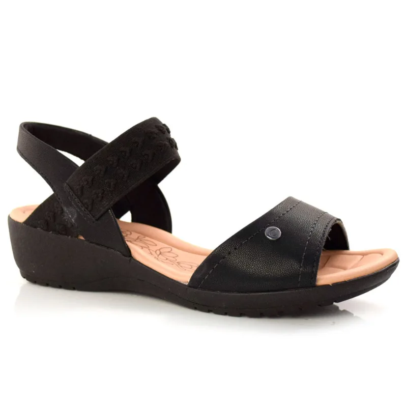 Sandália Anabela Feminina Campesí Preto L8874 34