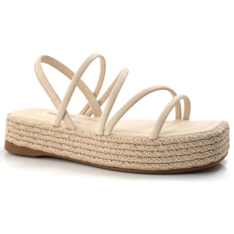 Sandália Flat Feminina Dakota Creme Y0411 37