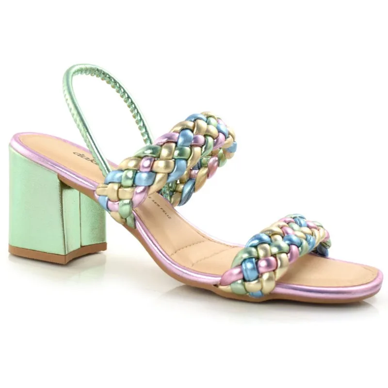 Sandália Feminina com Salto Bloco Dakota Verde Y0442 34