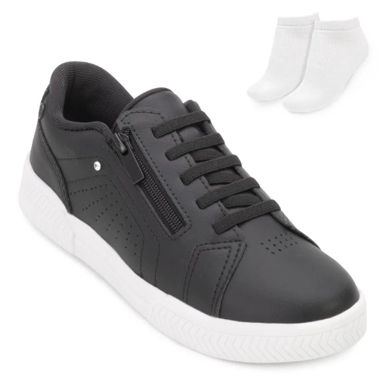 Tênis Casual Kolosh e Meia KL24-C3008 34 / Preto/Branco