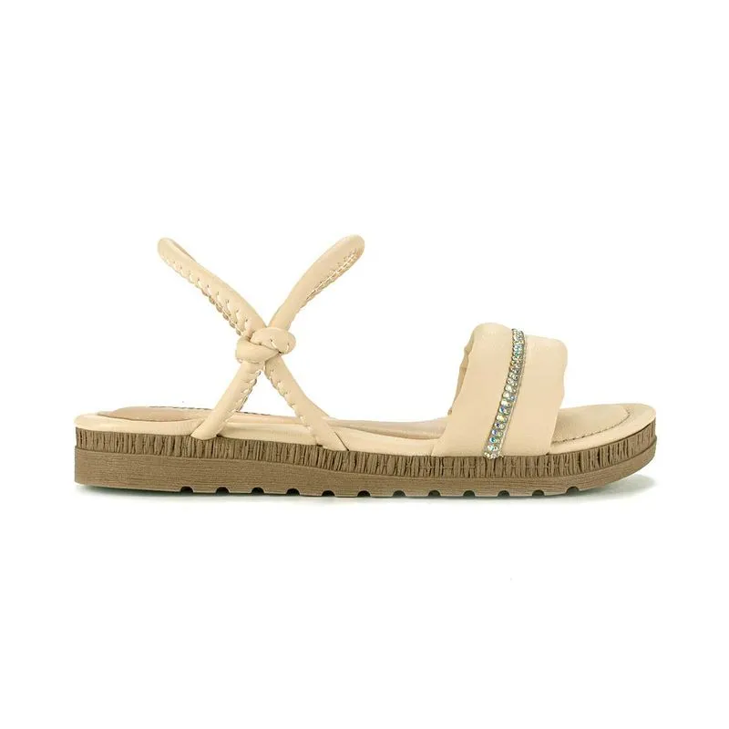Sandália Pink Cats Infantil Flatform Bege 34